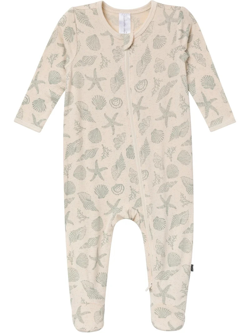 Modern Moments by Gerber Baby Neutral Viscose Americana Sleep ´N Play Footed Pajamas, Sizes Newb... | Walmart (US)