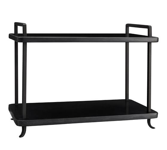 Black Granite Two Tiered Stand | Pottery Barn (US)