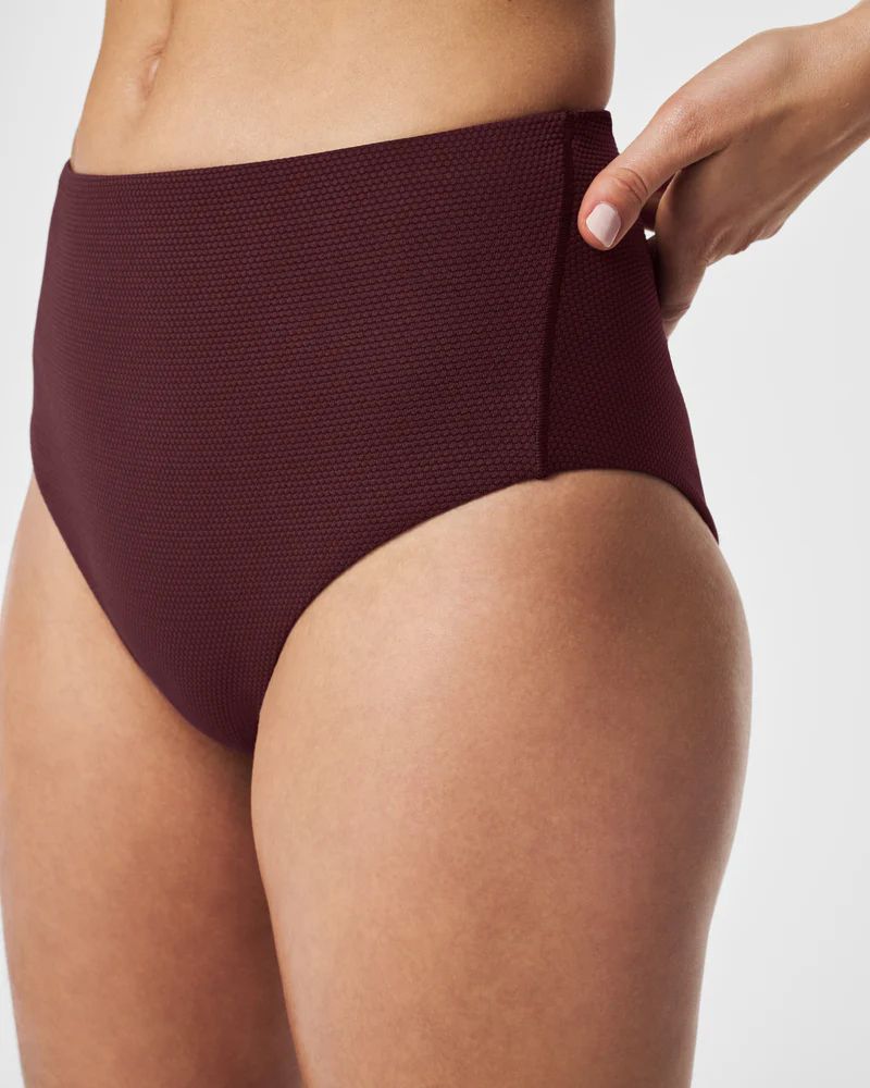 Pique Shaping Swim, Hi-Rise Cheeky Bottom | Spanx