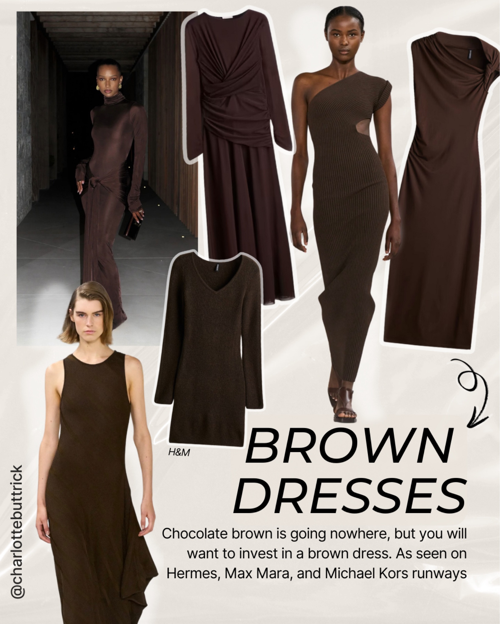 Fashion trend 2025 report - a brown dress is a must have in your capsule wardrobe this year! Here are a few of my favourites currently in stock ...

#LTKeurope #LTKuk #LTKstyletip