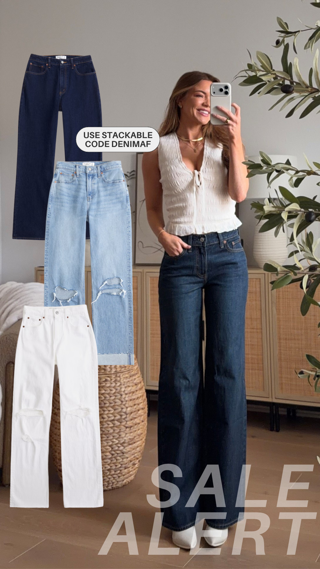 best denim sale of the year! use code DENIMAF for an extra 15% off 🤍

sale alert, jeans, denim, abercrombie, fall outfits, casual outfits, michele jaliene 

 #LTKSaleAlert