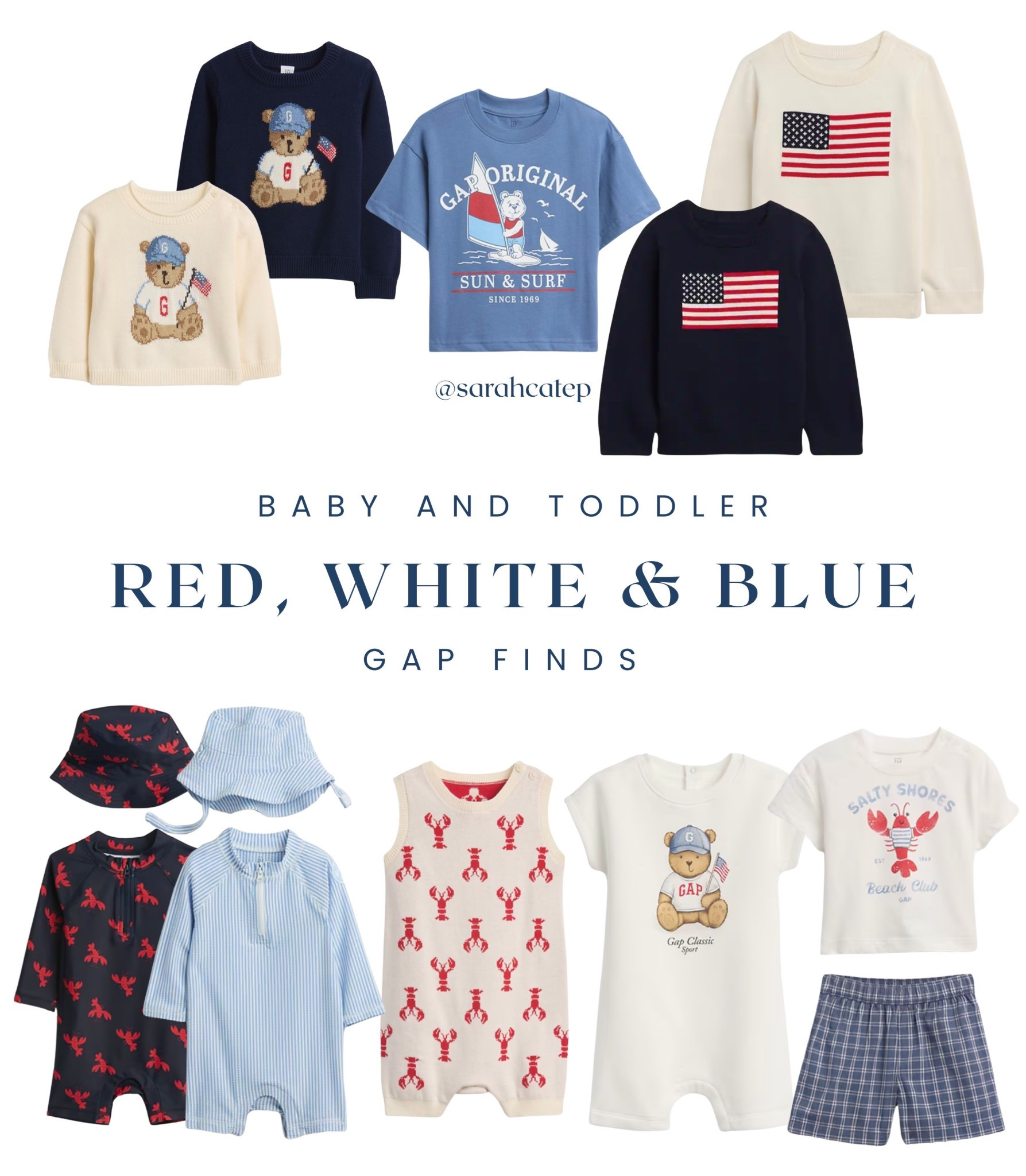Baby and Toddler Red, White & Blue finds at Gap 🇺🇸 • baby fashion • toddler fashion • 4th of July • flag sweater • baby swim • toddler graphic tee 

#LTKKids #LTKSaleAlert #LTKBaby