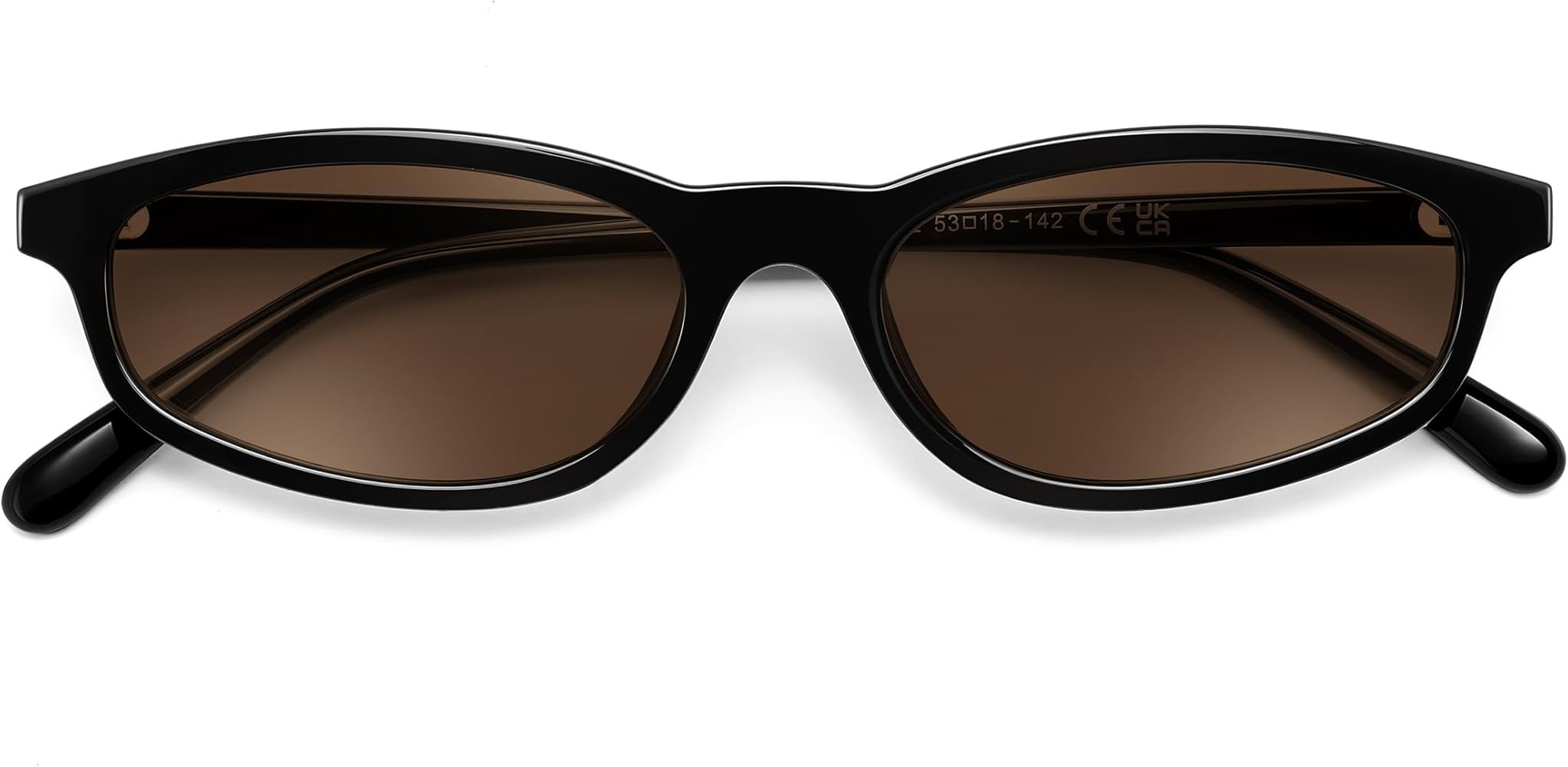 FEISEDY Small Oval Sunglasses for Women Men, Cat Eye 90s Y2k Sunnies, Lightweight Narrow Shades T... | Amazon (US)