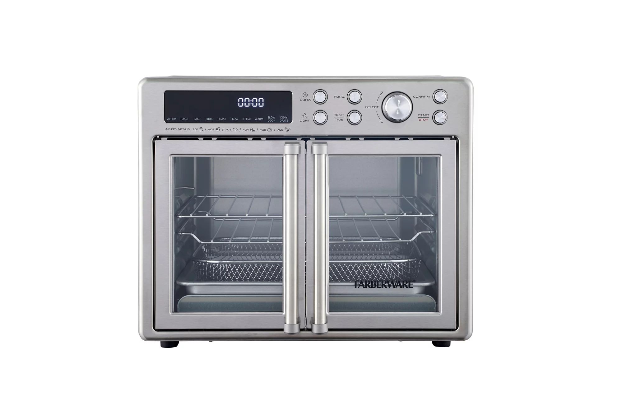 Farberware Brand 25L 6-Slice Toaster Oven with Air Fry, French Door, FW12-100024316 - Walmart.com | Walmart (US)