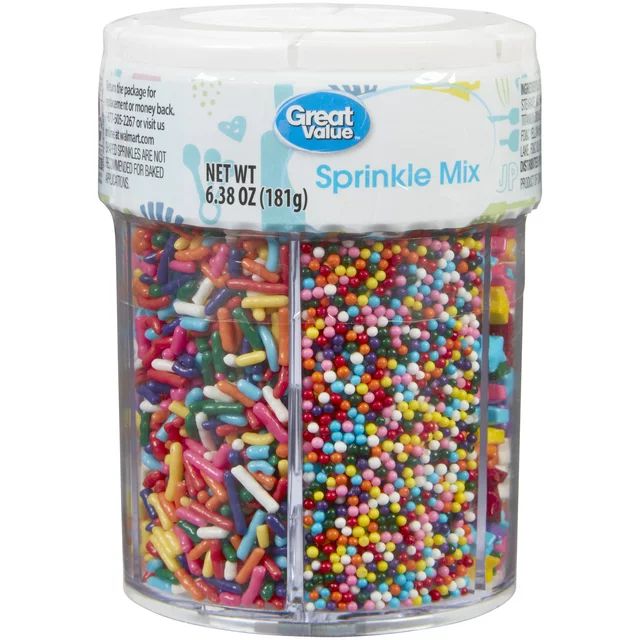 Great Value 6-Cell Tutti Frutti Sprinkles Mix, 6.38 oz. | Walmart (US)
