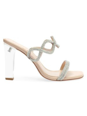 Schutz Arabella Embellished Block Heel Sandals on SALE | Saks OFF 5TH | Saks Fifth Avenue OFF 5TH