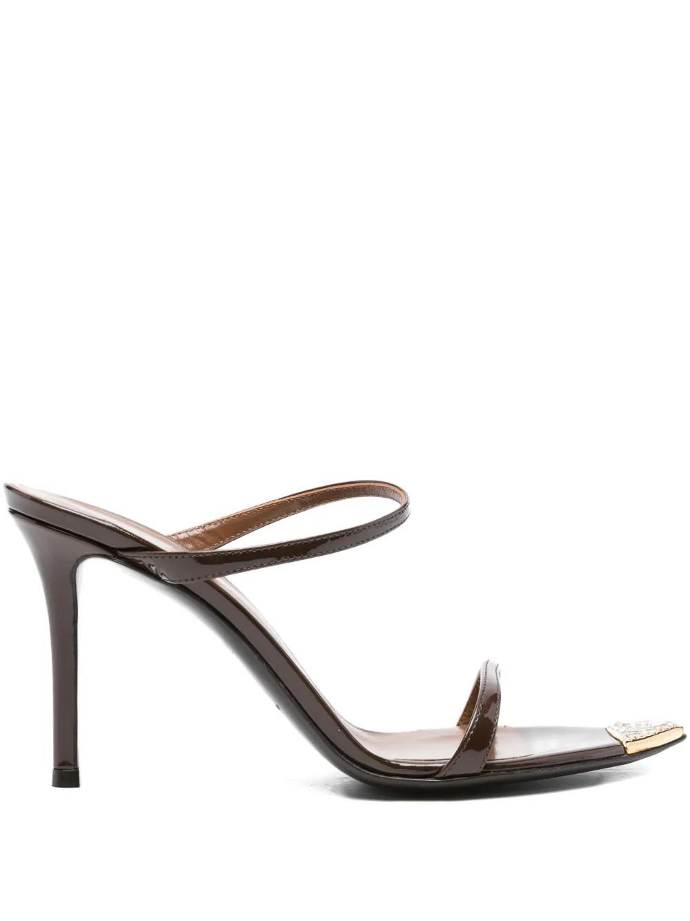 Giuseppe Zanotti 100mm Embellished Stiletto Heeled Sandals | Brown | FARFETCH IN | Farfetch Global