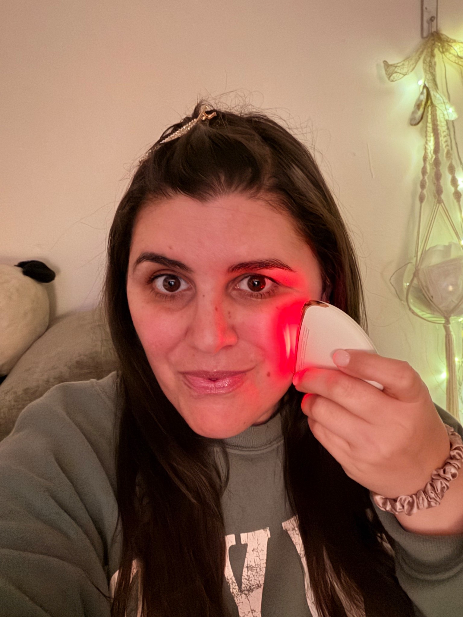 This heated Gua sha had a hold on me. I love the red light + heat. It also vibrates. It’s rechargeable and super easy to travel with. 
I use this serum with it + the combination has really done wonders for my skin  

#LTKBeauty #LTKGiftGuide #LTKselfcare