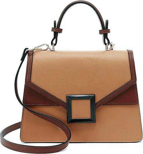Scarleton Mini Top Handle Satchel Handbag for Women, Vegan Leather 3 Compartment Crossbody Bag, S... | Amazon (US)