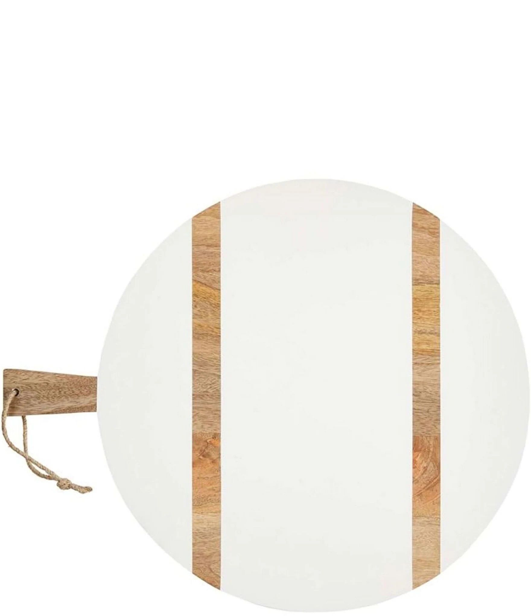 Mud Pie White Large Round Wood Board | Dillard's | Dillards