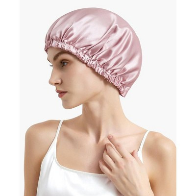 Mommesilk 22 Momme Pure Adjustable Silk Hair Cap - Rosy Pink | Target