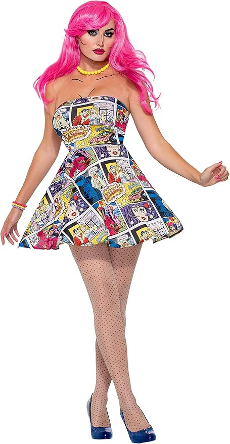 Forum Novelties Adult Comic Printed Dress Costume | Amazon (US)