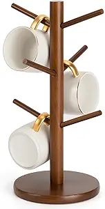 MyLifeUNIT Mug Holder Tree, Coffee Cup Holder with 6 Hooks (Brown) | Amazon (US)