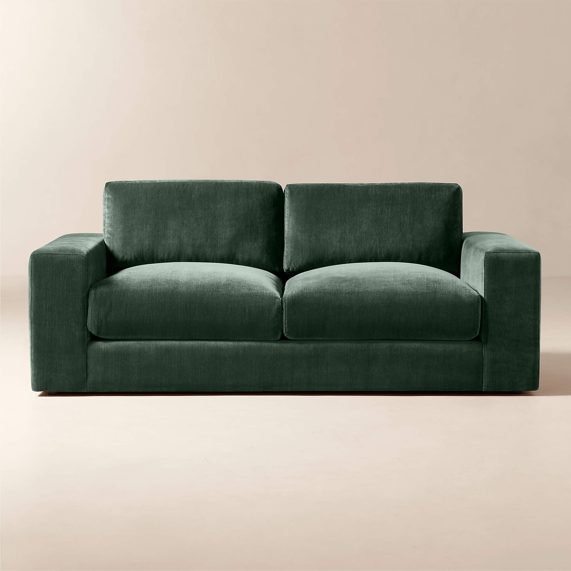 Berkeley 78" Jade Performance Velvet Sofa + Reviews | CB2 | CB2