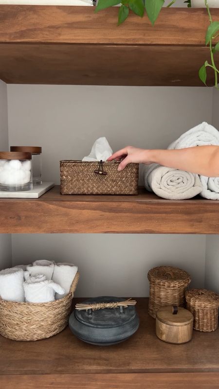 This weeks favorite @amazonhome find is this tissue box cover! 

This tissue box covers blends in seamlessly with my bathroom shelf decor. 

#LTKhome #LTKFind #LTKunder50