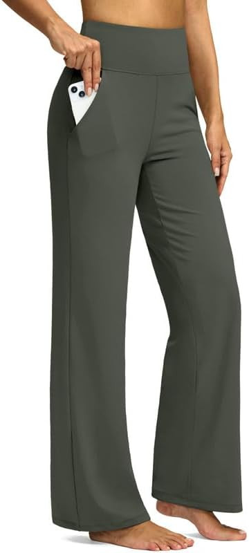 G Gradual Yoga Pants Women Wide Leg Dress Pants with Pockets High Waist Stretch Petite/Regular/Ta... | Amazon (US)
