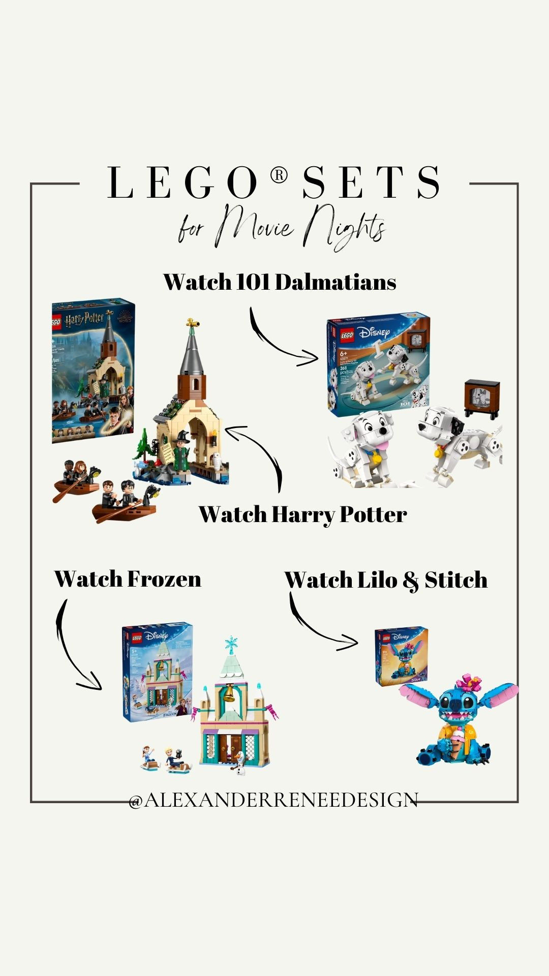 #ad One themed LEGO® night turned into a list of ideas we can’t wait to try… Frozen, Harry Potter, Star Wars, and more The coolest part? LEGO® sets meet her passions — movies, characters, creativity — while giving us a chance to connect in such a fun way. #LEGO #LEGOPartner #TargetPartner @lego @target 

Shop LEGO® sets for your next family movie night
 

 #LTKFindsUnder50 #LTKKids #LTKFamily