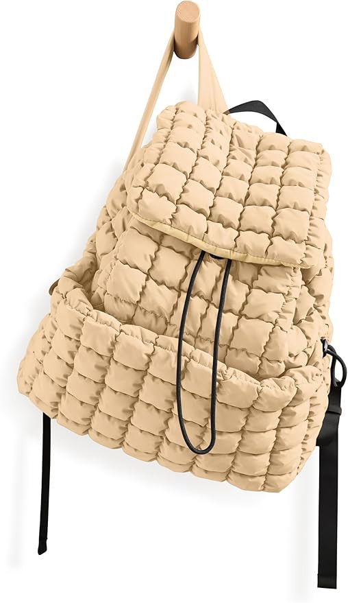 ODODOS Quilted Backpack 2.0 for Women Lightweight Puffer Hiker Pack Drawstring Padding Travel Gym... | Amazon (US)