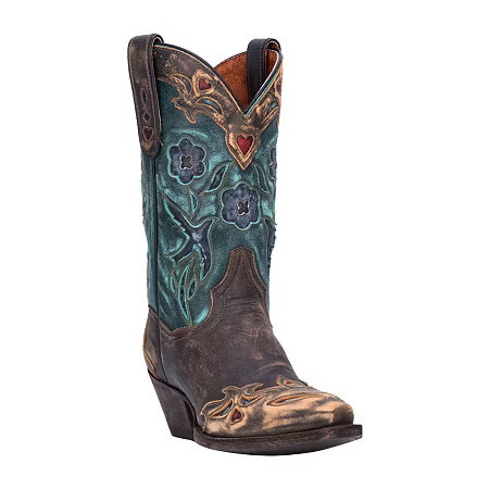 Dan Post Womens Vintage Bluebird Block Heel Cowboy Boots, 9 1/2 Medium, Brown | JCPenney