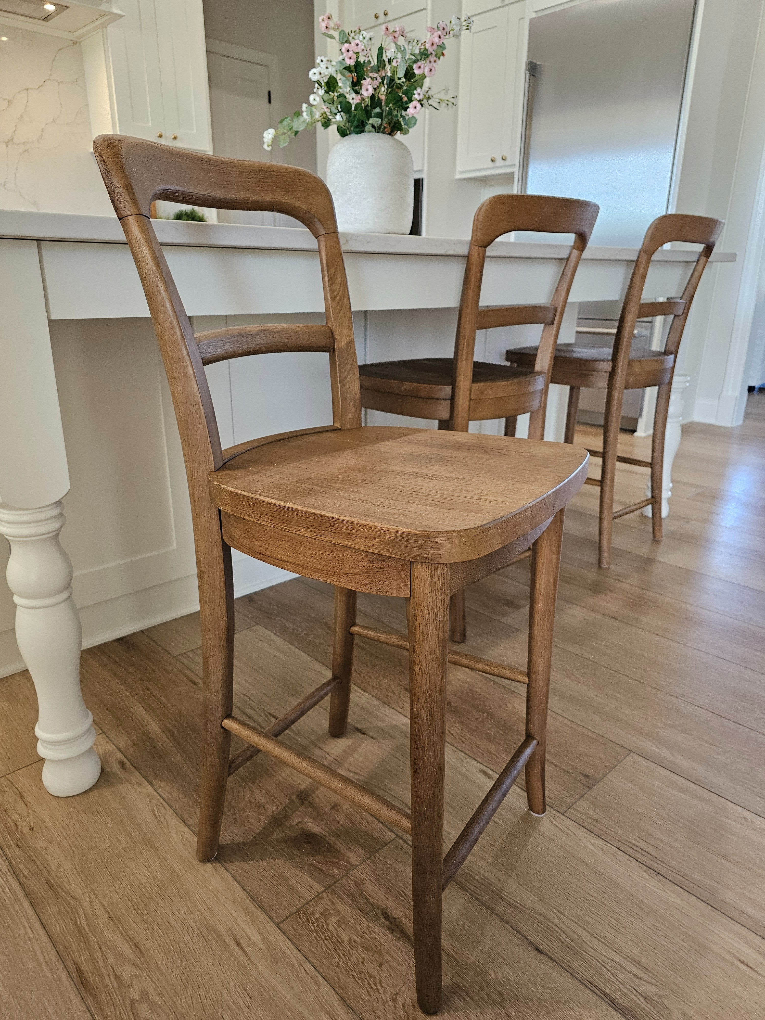 These are the PERFECT kitchen barstool chairs.  Adds so much warmth to my kitchen and matches perfectly with my vintage furniture 

#LTKHome