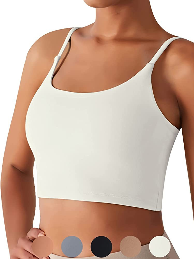 KIKIWING Women's Seamless Sports Bra Workout Crop Top Tank Tops for Women Long Lined Sports Bra R... | Amazon (US)