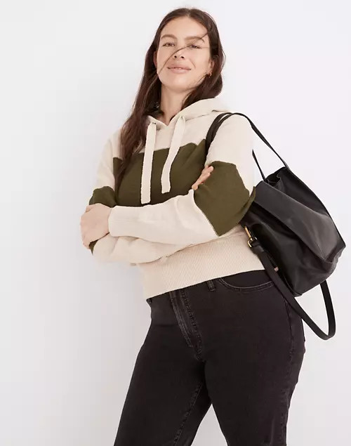Clairview Hoodie Sweater in Colorblock | Madewell