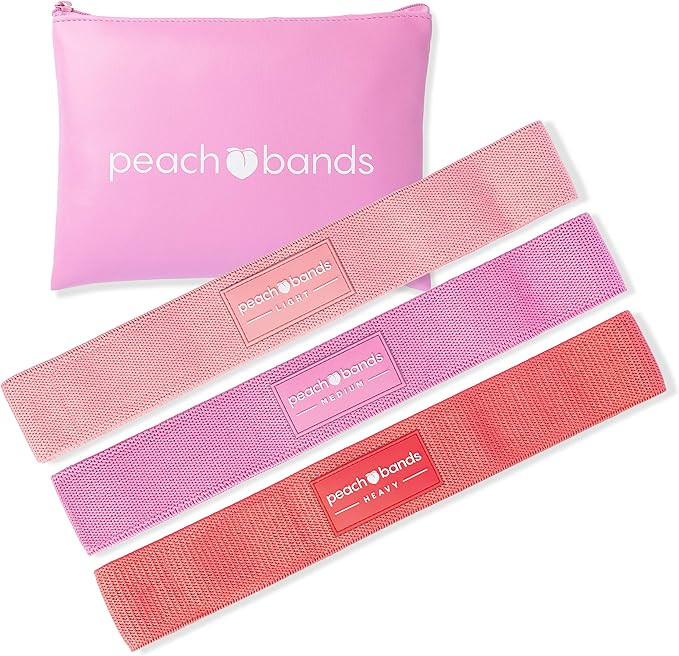 PEACH BANDS Hip Band Set - Fabric Resistance Bands - Exercise Bands for Leg and Butt Workouts | Amazon (US)