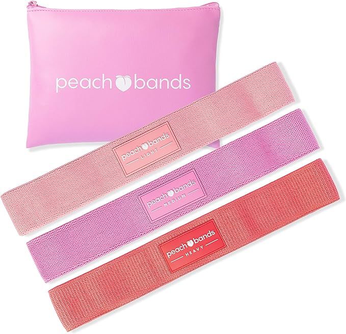 PEACH BANDS Hip Band Set - Fabric Resistance Bands - Exercise Bands for Leg and Butt Workouts | Amazon (US)