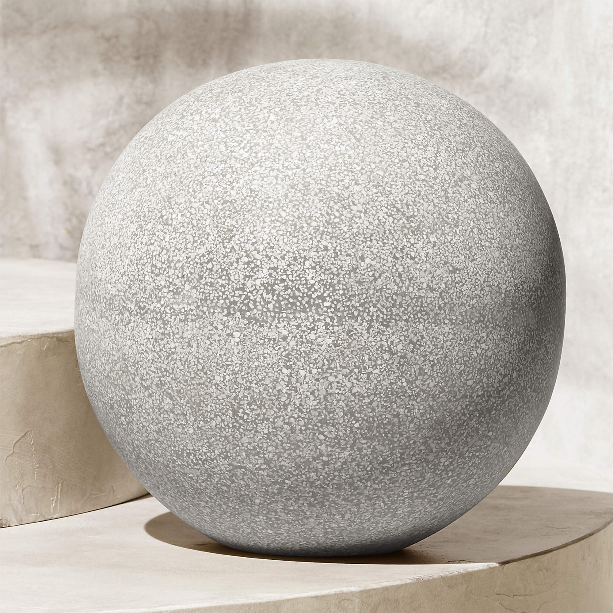Playa Grey Terrazzo Indoor/Outdoor Ball Large + Reviews | CB2 | CB2