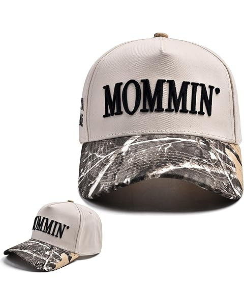 Mommin Trucker Hat for Women Embroidered Mom Baseball Cap Adjustable Canvas Vintage Hat for Casua... | Amazon (US)
