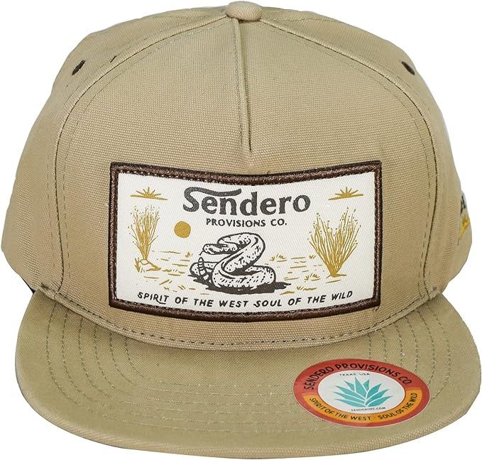 Sendero Provisions Co. Screen Printed Patch Diamondback Snapback Hat Brown, One Size | Amazon (US)