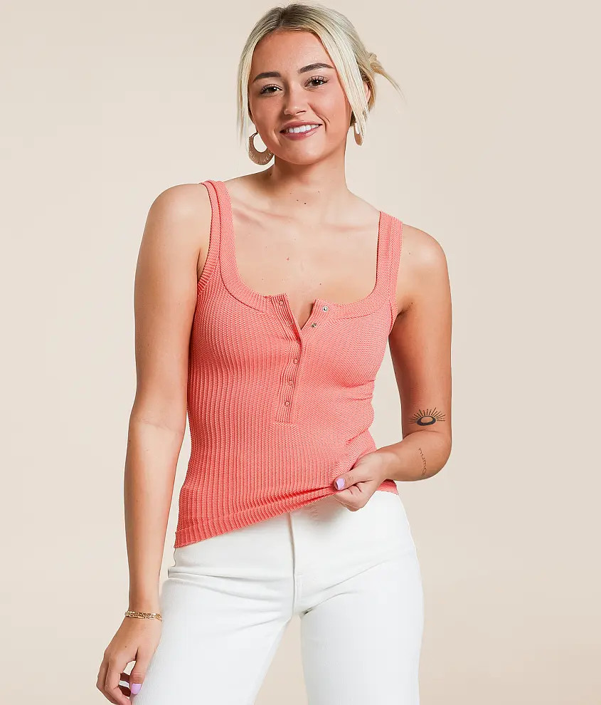 Clean Lines Henley Tank Top | Buckle