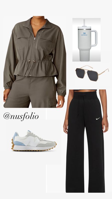 Combine a city chic jacket with high-waisted sportswear pants. Add a New Balance sneakers for a sleek, comfortable look. Stay hydrated! #StyleTip #Athleisure #CityChic #sportswear 

#LTKShoeCrush #LTKActive #LTKFitness