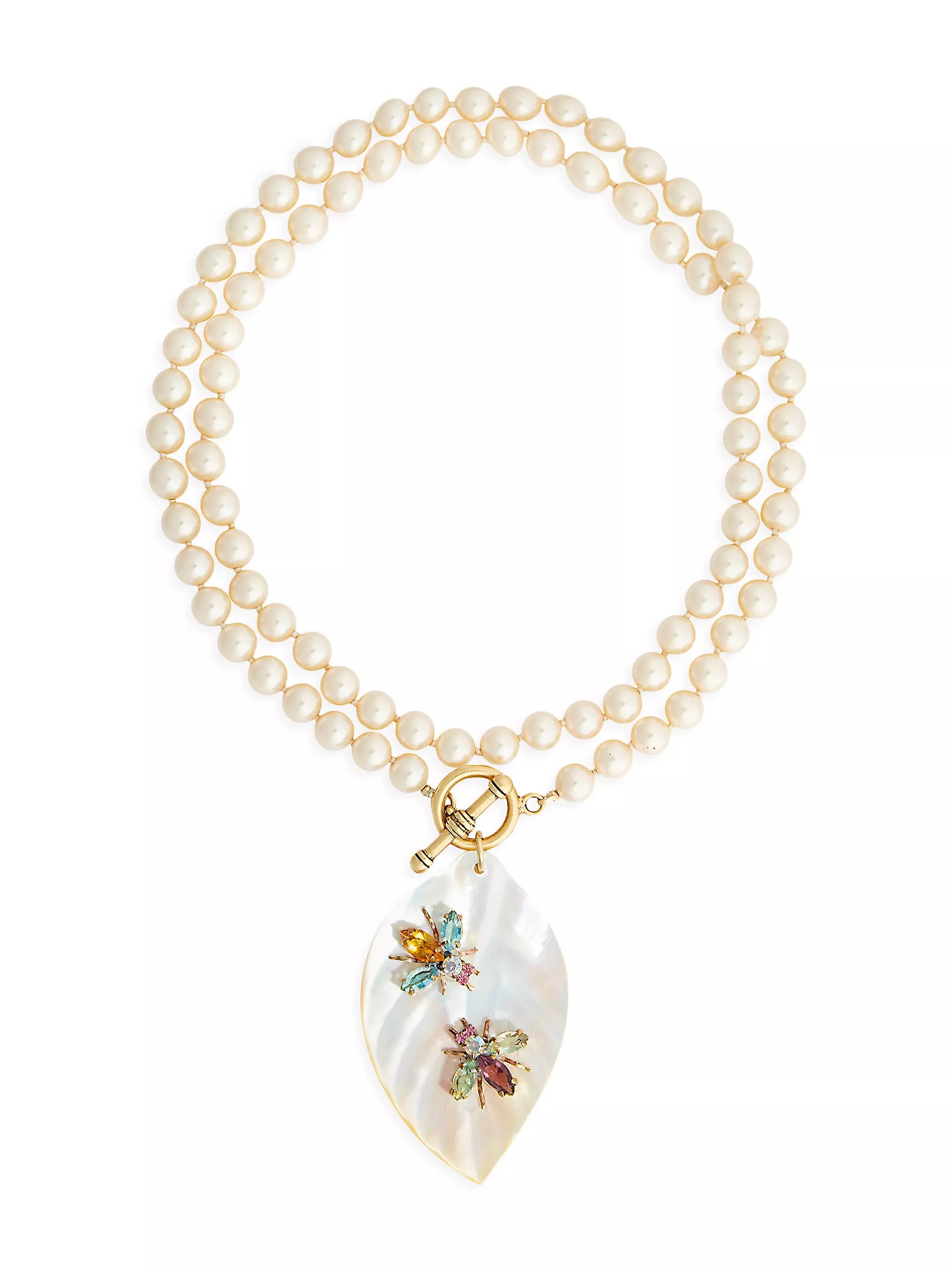 The Cloisters 24K-Gold-Plated & Multi-Stone Pendant Necklace | Saks Fifth Avenue