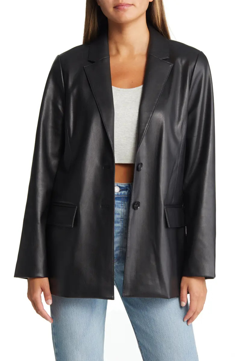 Faux Leather Blazer | Nordstrom