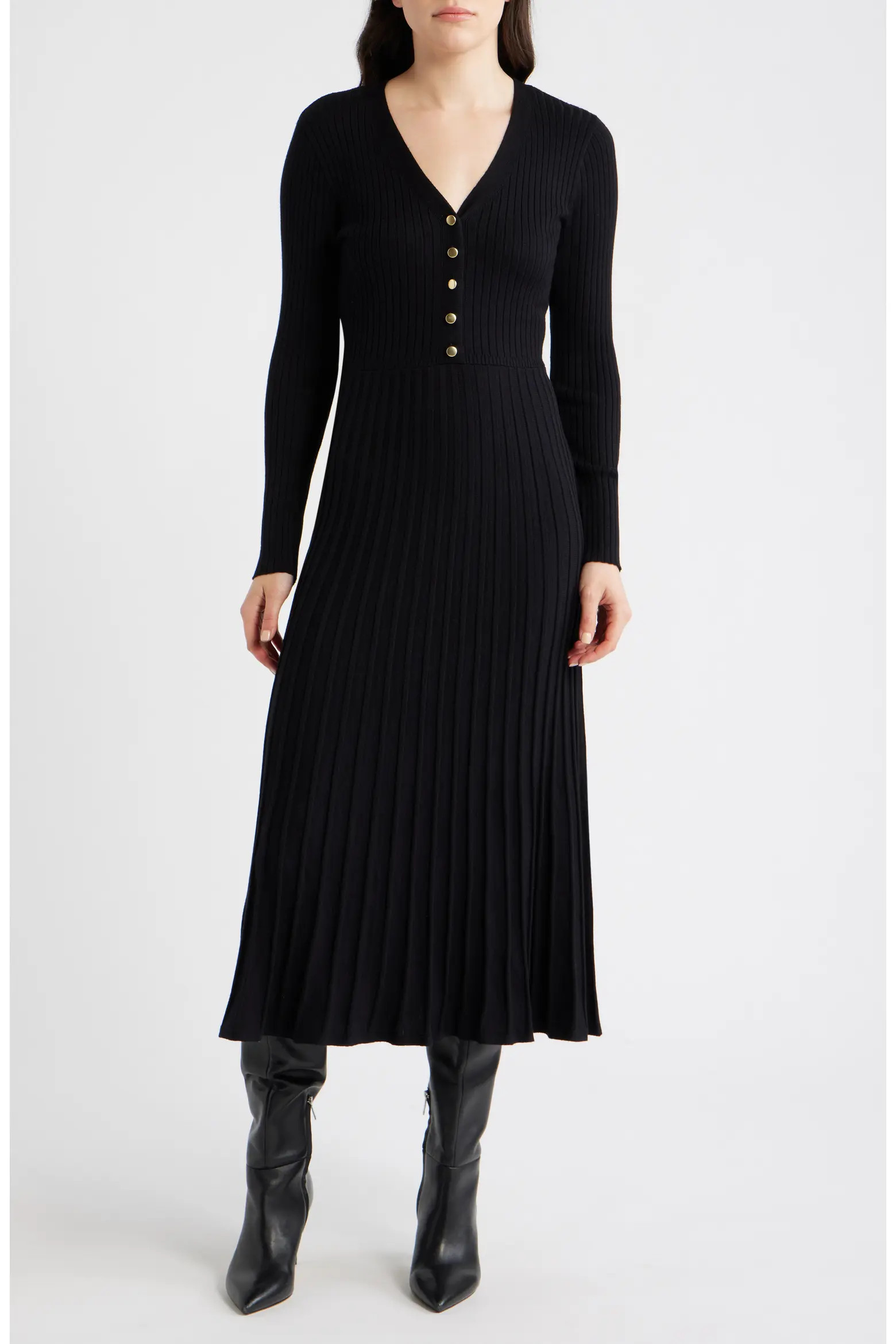 Long Sleeve Ribbed Maxi Sweater Dress (Women) | Nordstrom | Nordstrom