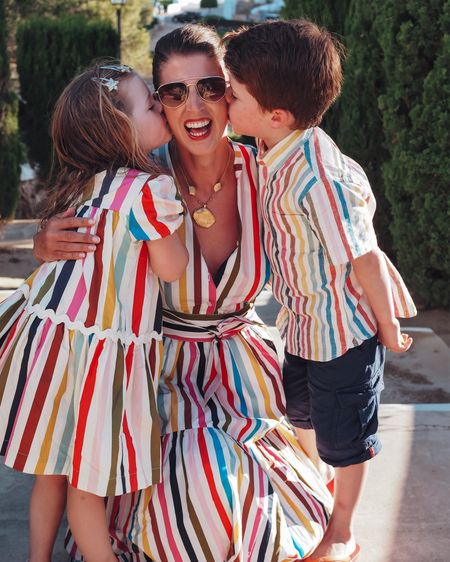 Rainbow family 🌈 

Wearing size 8 in the maxi dress and I always size up 1 in the kids Boden clothes as I think they run on the smaller side 

#LTKuk #LTKsummer #LTKfamily