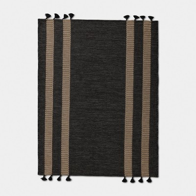7'x10' Pecan Rectangular Woven Outdoor Area Rug Charcoal Gray - Threshold™ | Target