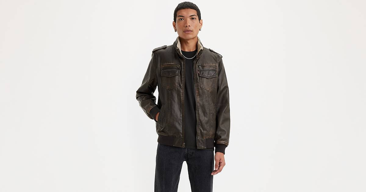 Faux Leather Sherpa Bomber Jacket | LEVI'S (US)