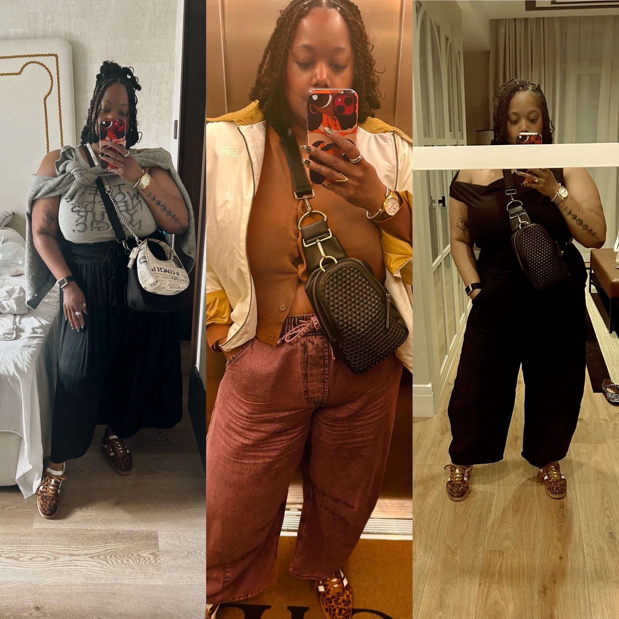 Effortless but make it styled ✨

These are the outfits I reach for when I want to feel put together without doing the most.

The secret?
✔️ bold tones
✔️ relaxed fits
✔️ the same comfy statement sneakers pulling it all together

Proof you don’t need heels to serve a look.

#LTKootd #LTKgrwm #LTKTravel