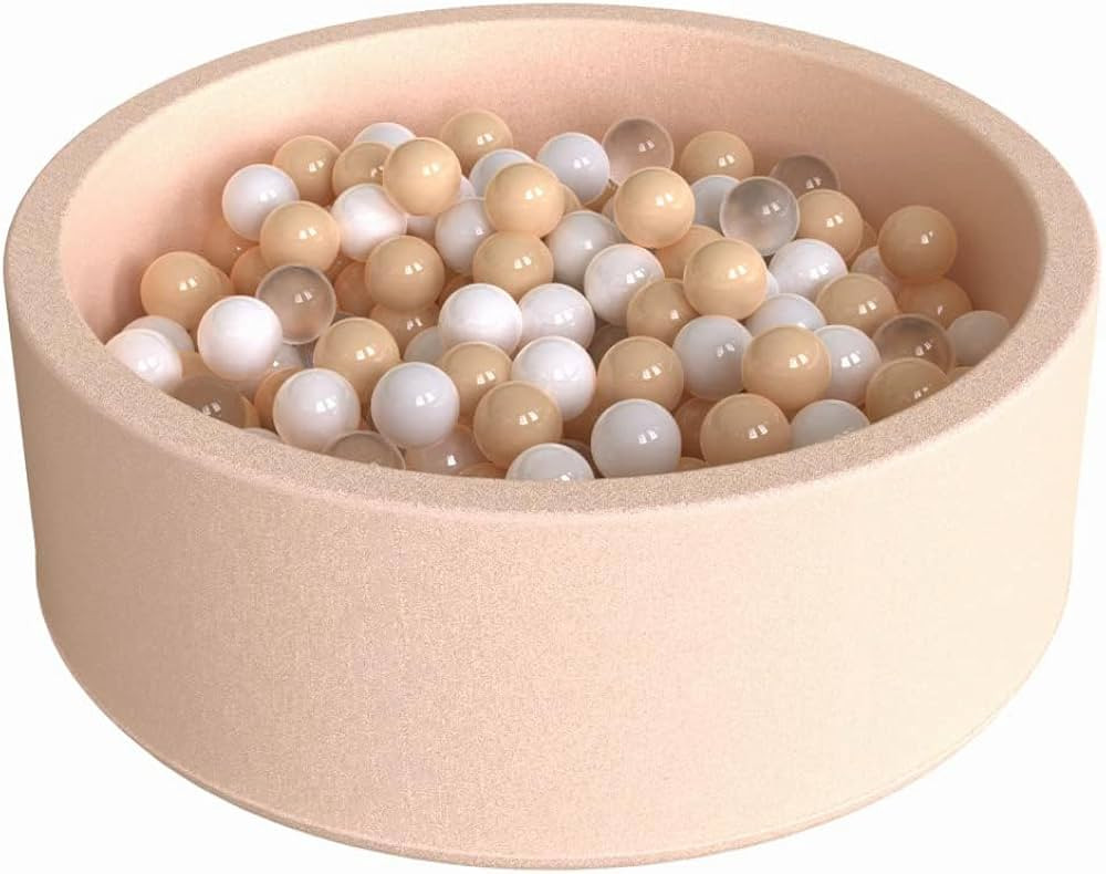 Wonder Space Deluxe Kids Round Ball Pit, Premium Handmade Kiddie Balls Pool, Soft Indoor Nursery ... | Amazon (US)
