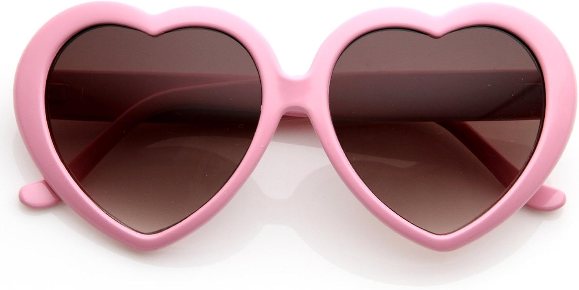 Large Oversized Womens Heart Shaped Sunglasses Cute Love Fashion Eyewear | Amazon (US)