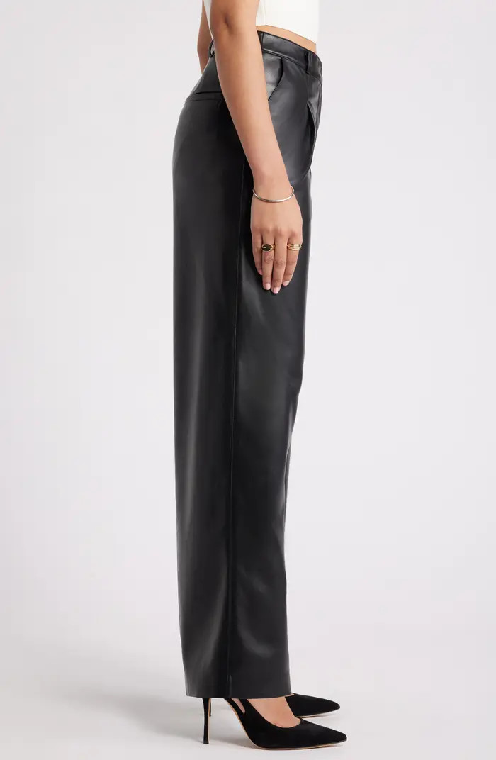 Faux Leather Wide Leg Pants | Nordstrom