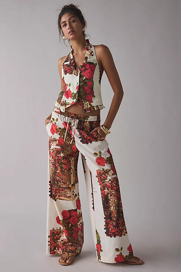 House Of Sunny The Rose Garden Wide Leg Pant | Urban Outfitters (US and RoW)
