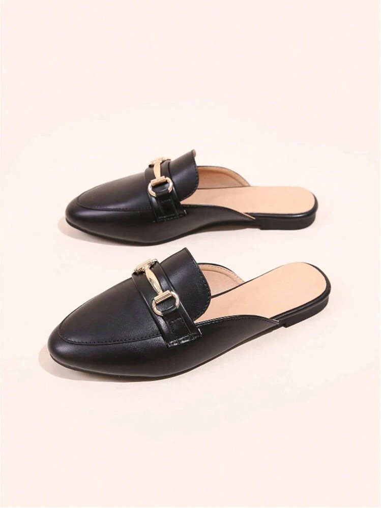 Metal buckle mule flats | SHEIN