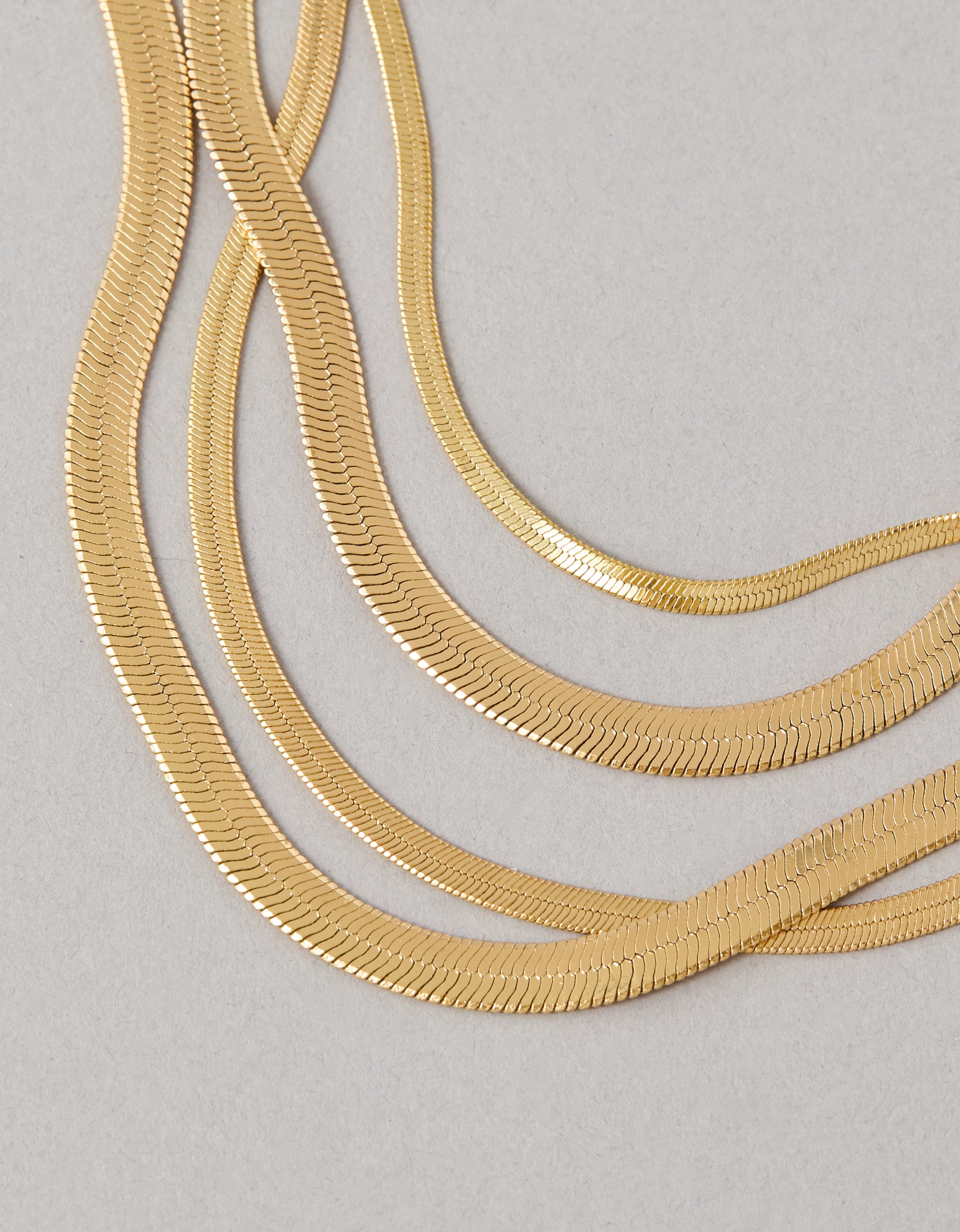 AEO Gold Toned Snake Chain Necklace 4-Pack | American Eagle Outfitters (US & CA)