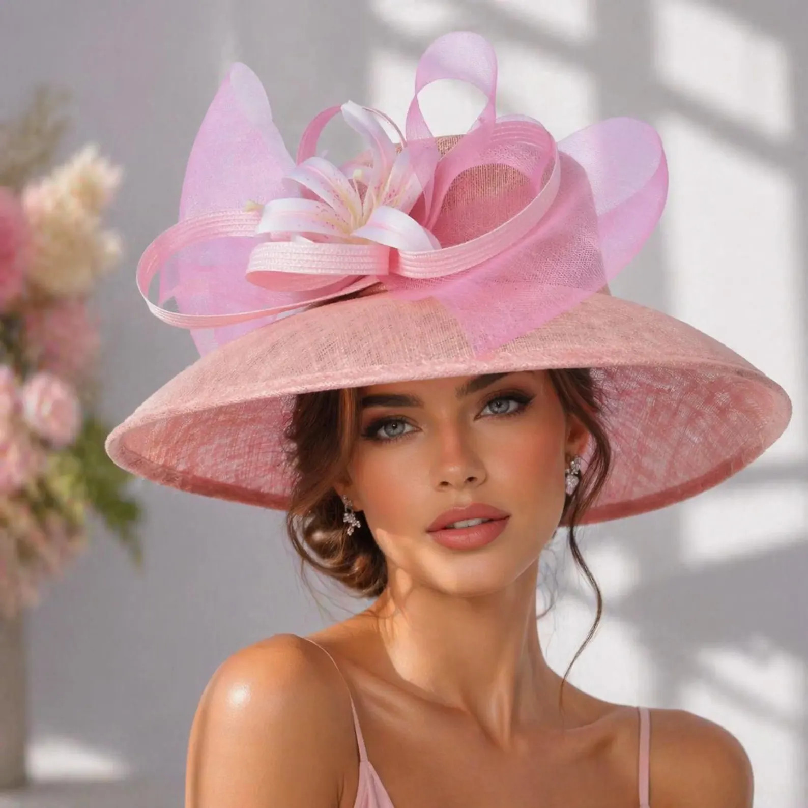 Blush Pink Sinamay Kentucky Derby Hat: Church, Tea Party, Wedding - Etsy | Etsy (Global)