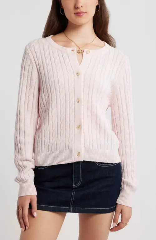 BP. Button Front Cotton Blend Cardigan in Pink Primrose at Nordstrom, Size X-Large | Nordstrom