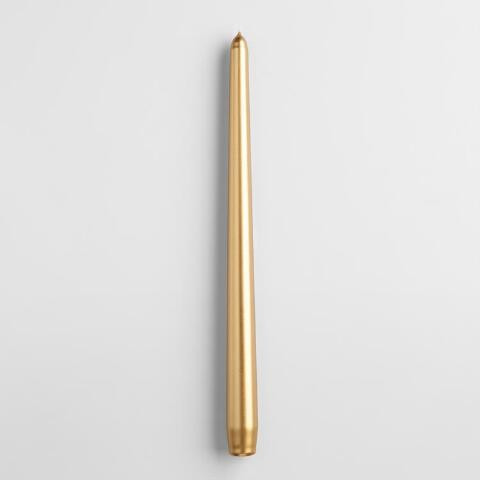 Metallic Gold Taper Candles, Set of 4 | World Market