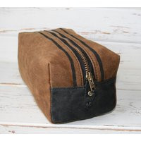 Waxed Canvas Bag, Groomsman Gift, Shave Kit, Toiletry Bag Man, Wax Dopp Kit | Etsy (UK)